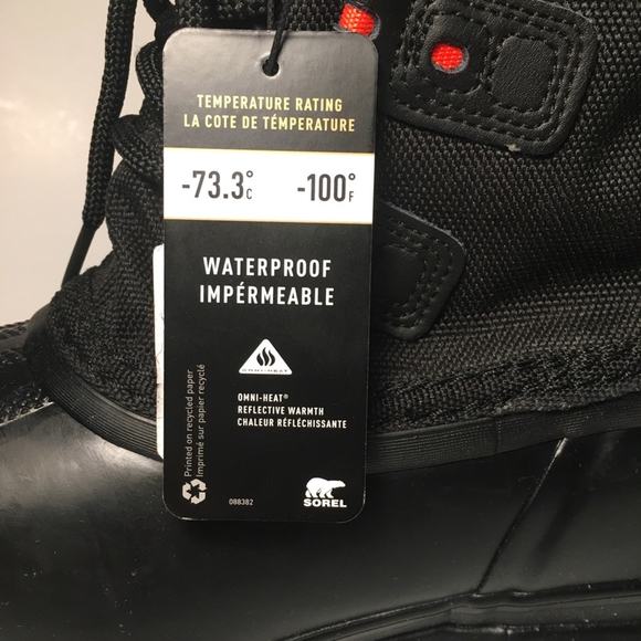 Sorel Youth Glacier XT Black Heavy Duty Winter Boots Big Kid Size 4 - Picture 7 of 13